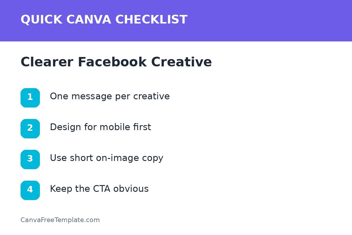 Clearer Facebook Creative Canva checklist