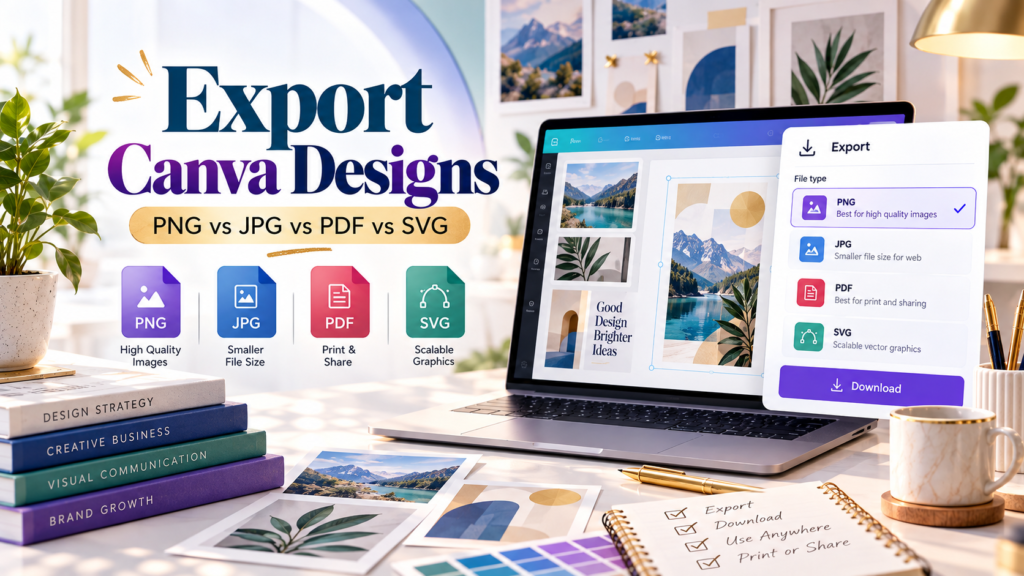 How to Export Canva Designs: PNG vs JPG vs PDF vs SVG Explained