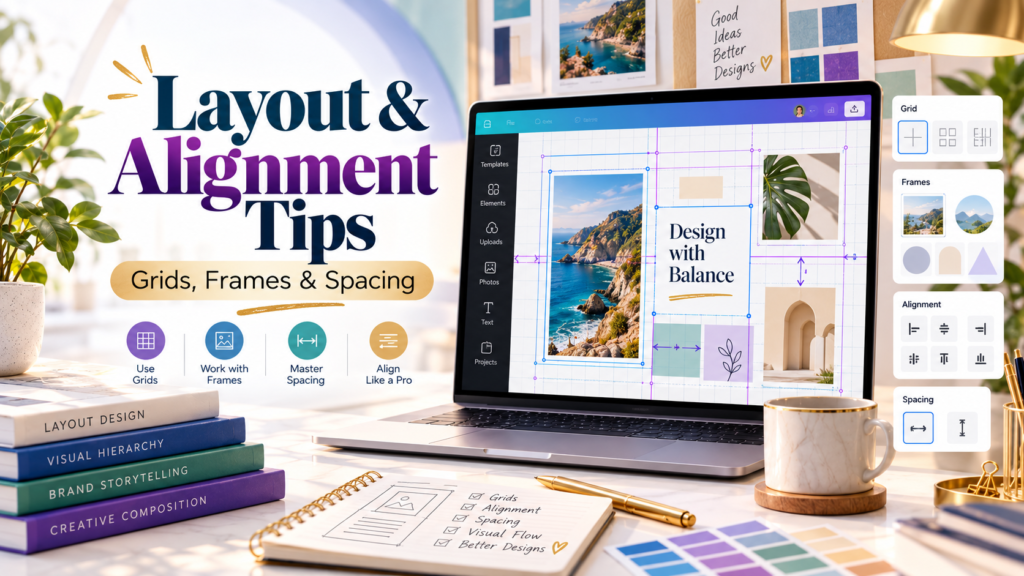 Canva Layout and Alignment Tips: Use Grids, Frames and Spacing Like a Designer