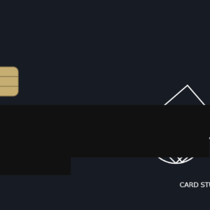 Matte Black Geometric Metal Card – Customizable Design